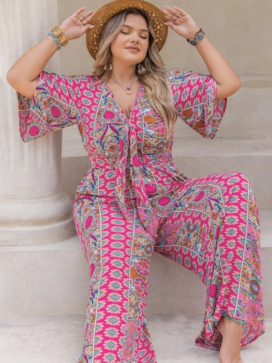 Festival Vibes Plus Size Womens Jumpsuit