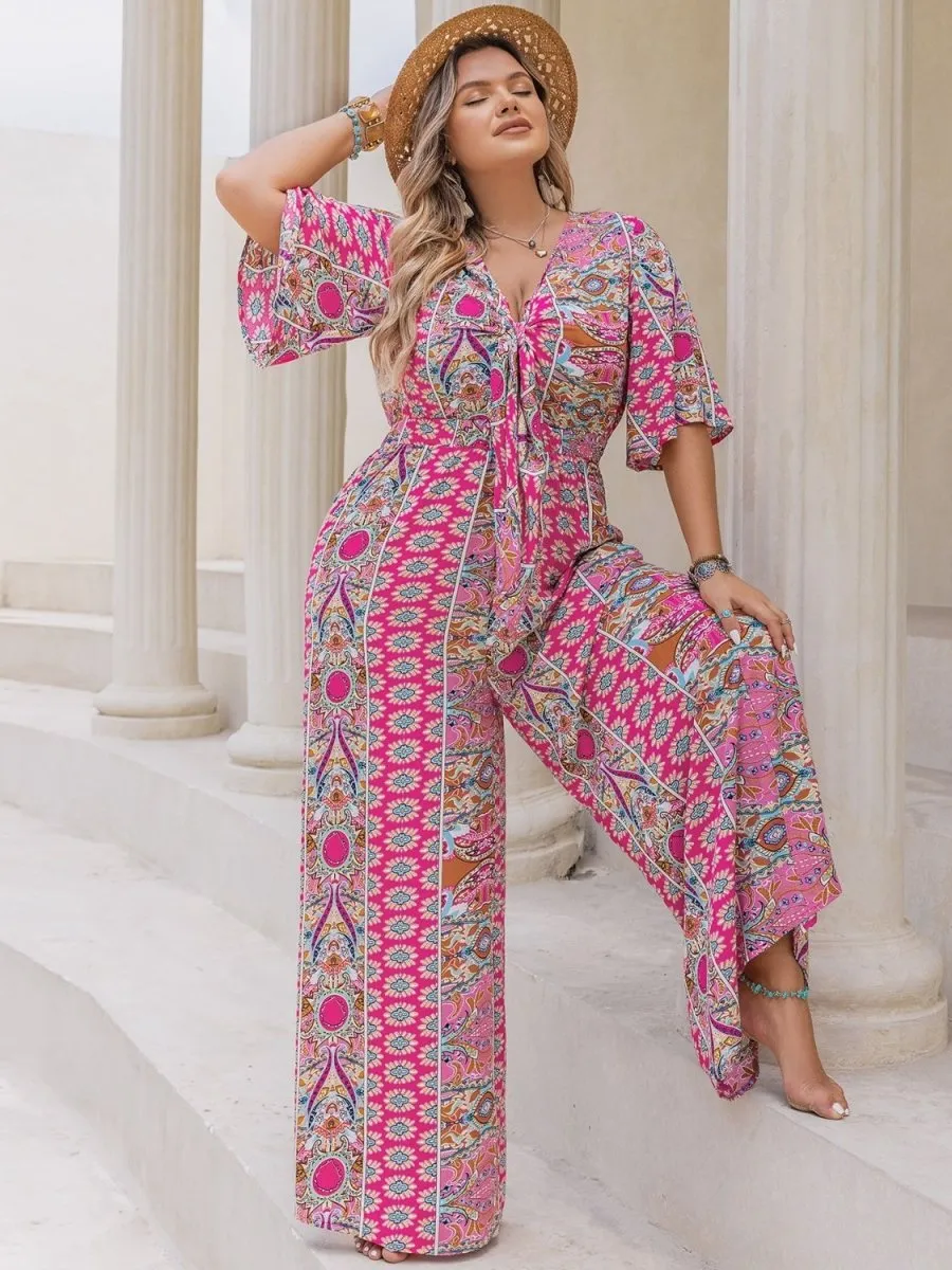 Festival Vibes Plus Size Womens Jumpsuit