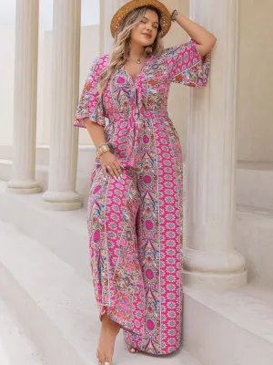 Festival Vibes Plus Size Womens Jumpsuit
