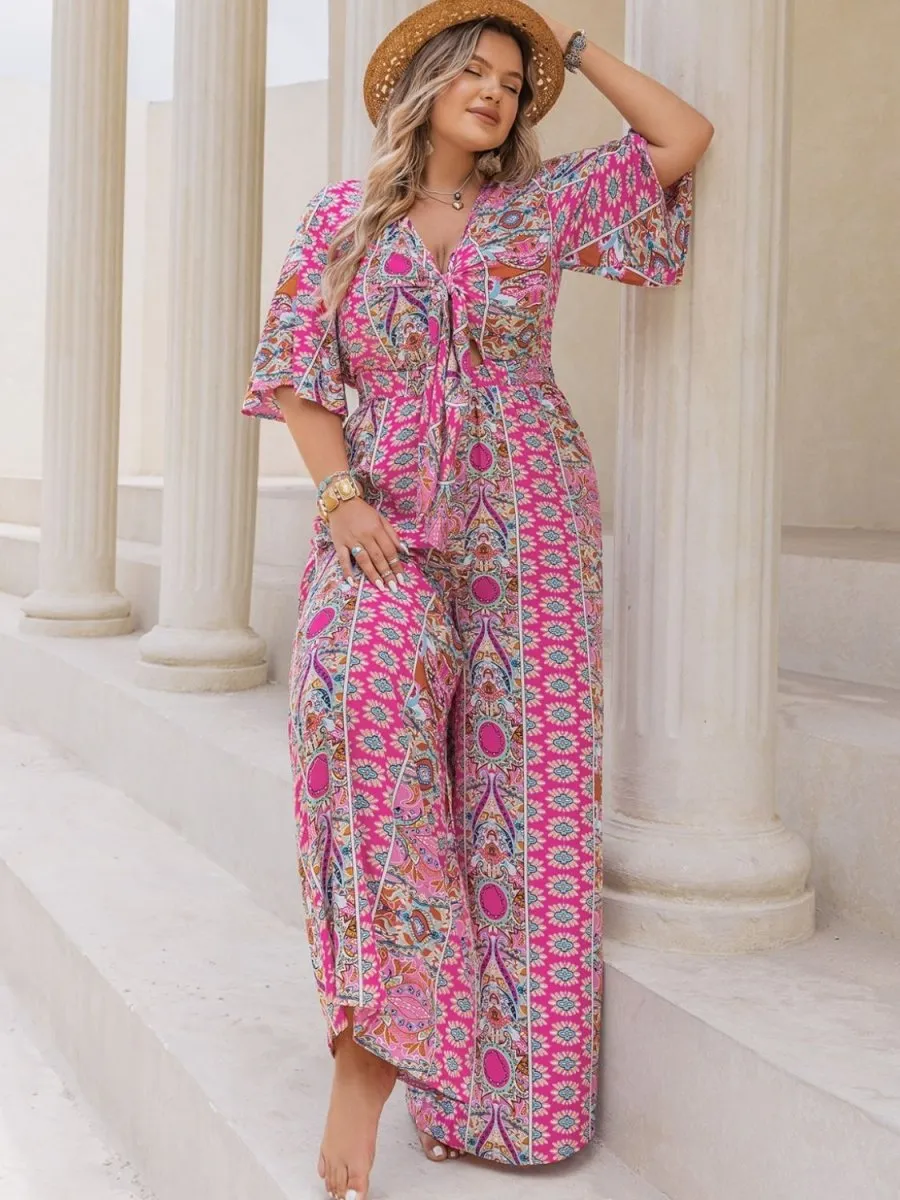 Festival Vibes Plus Size Womens Jumpsuit