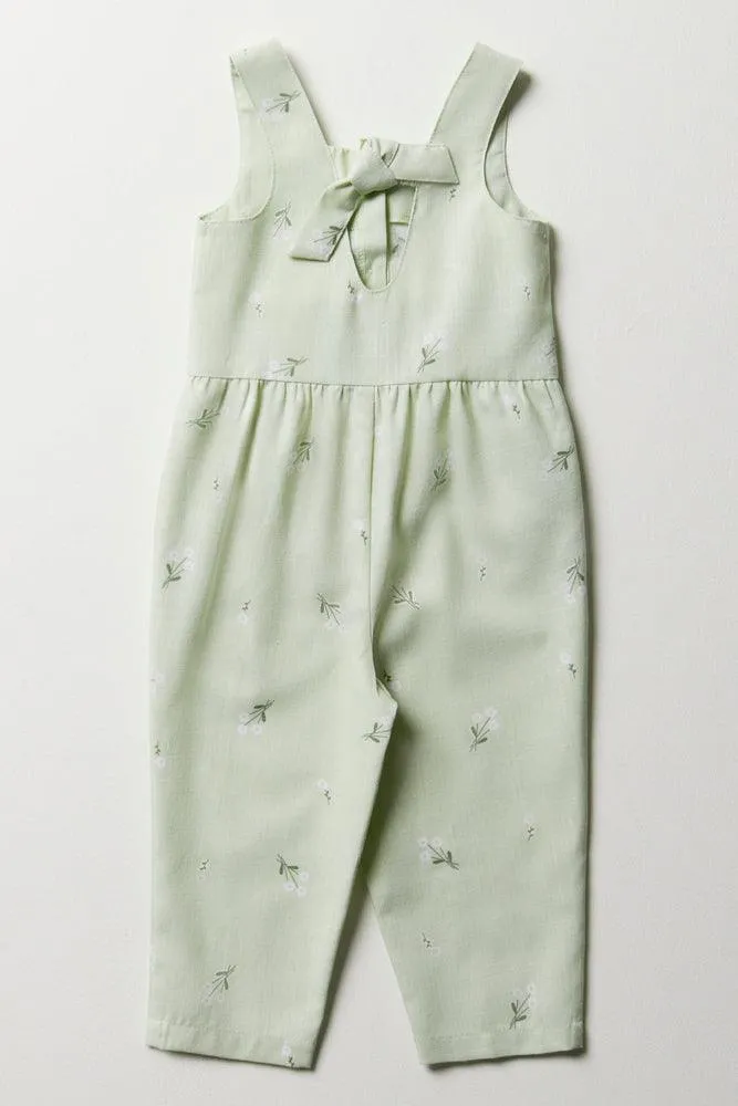 Floral Jumpsuit Green