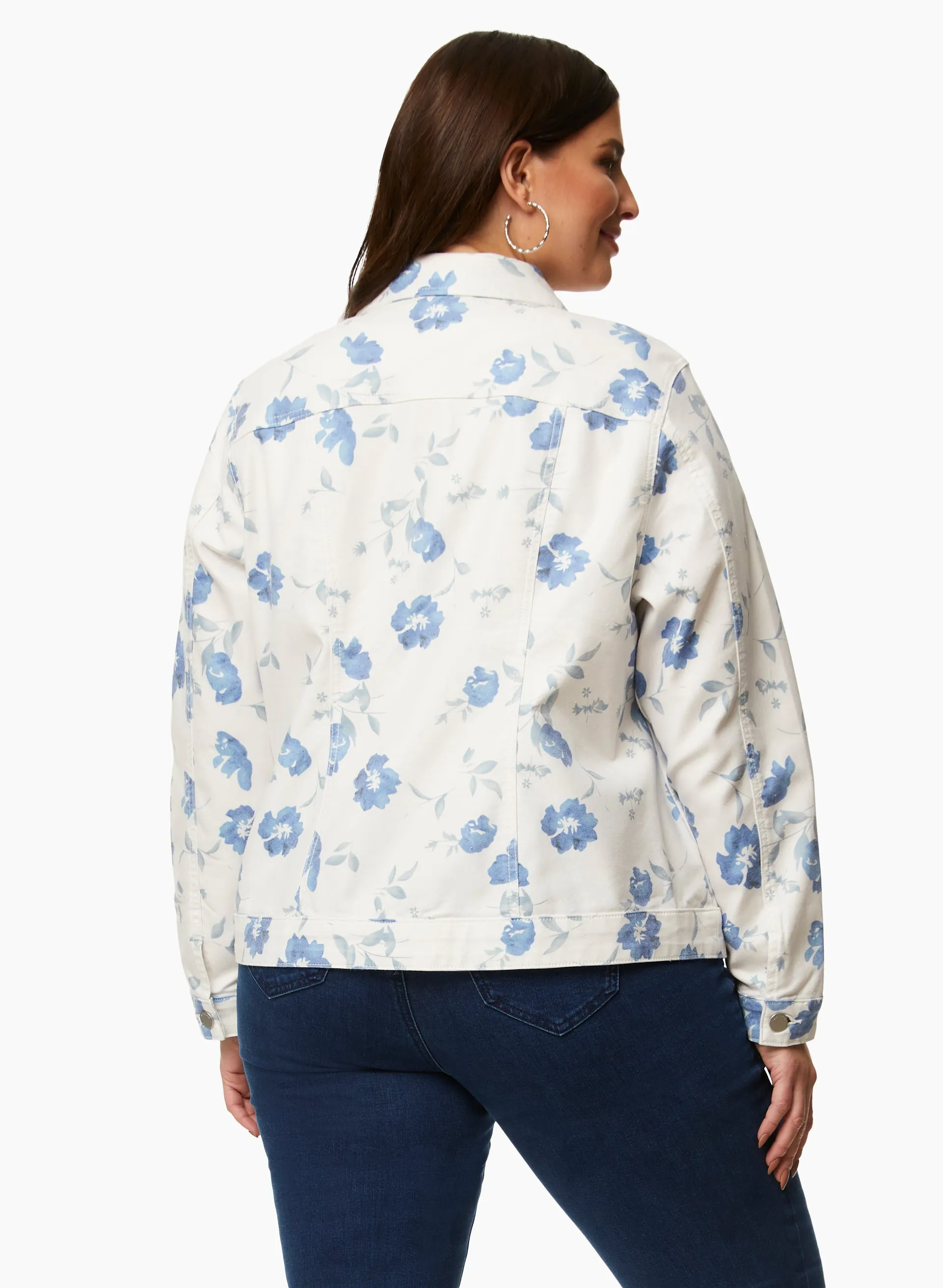 Floral Print Denim Jacket