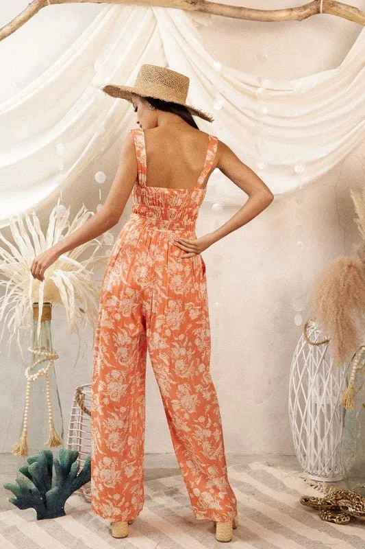 Floral Wide Leg Jumpsuit