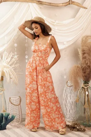 Floral Wide Leg Jumpsuit