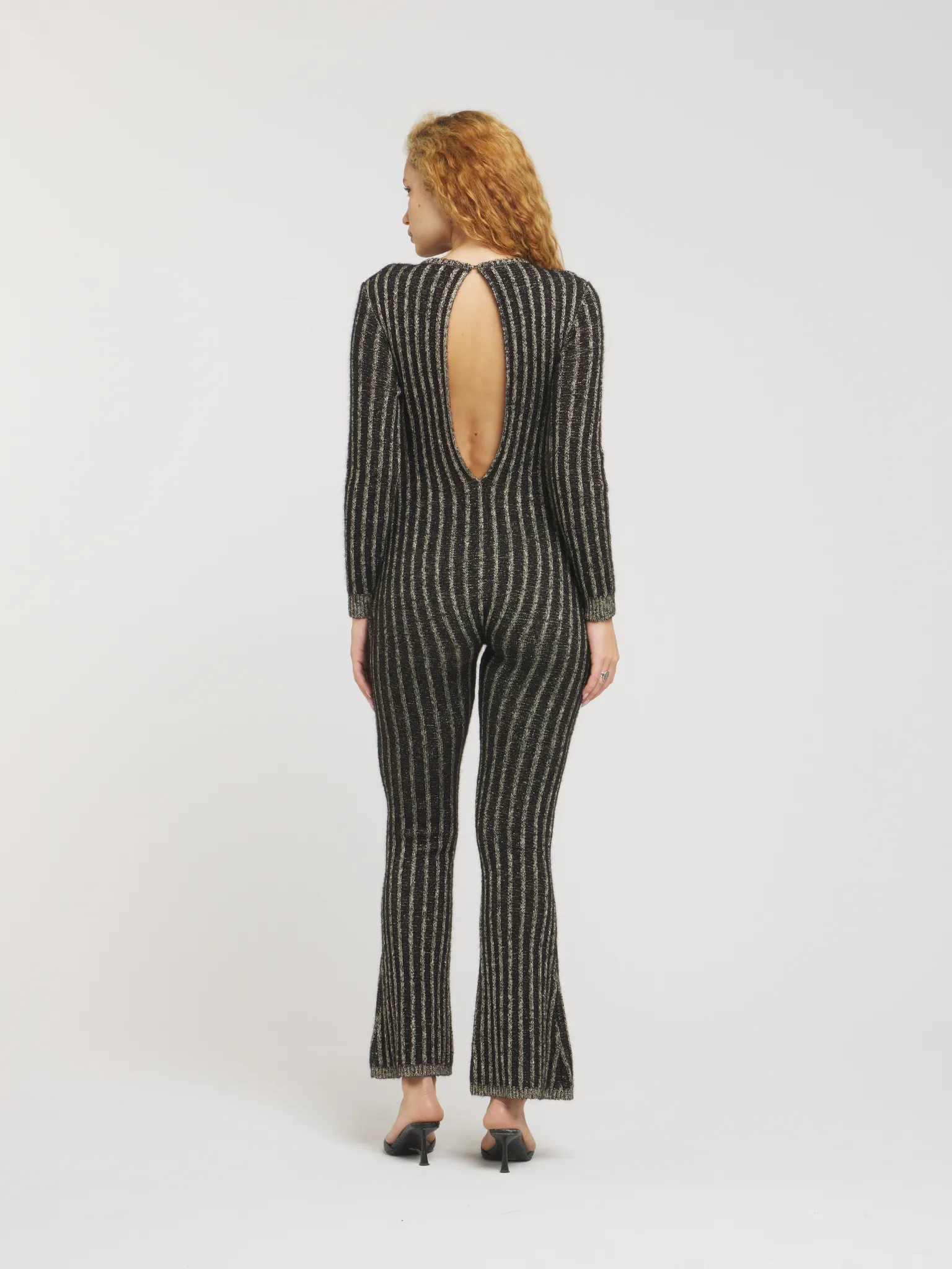 Gigi Jumpsuit - Black/Gold Shimmer