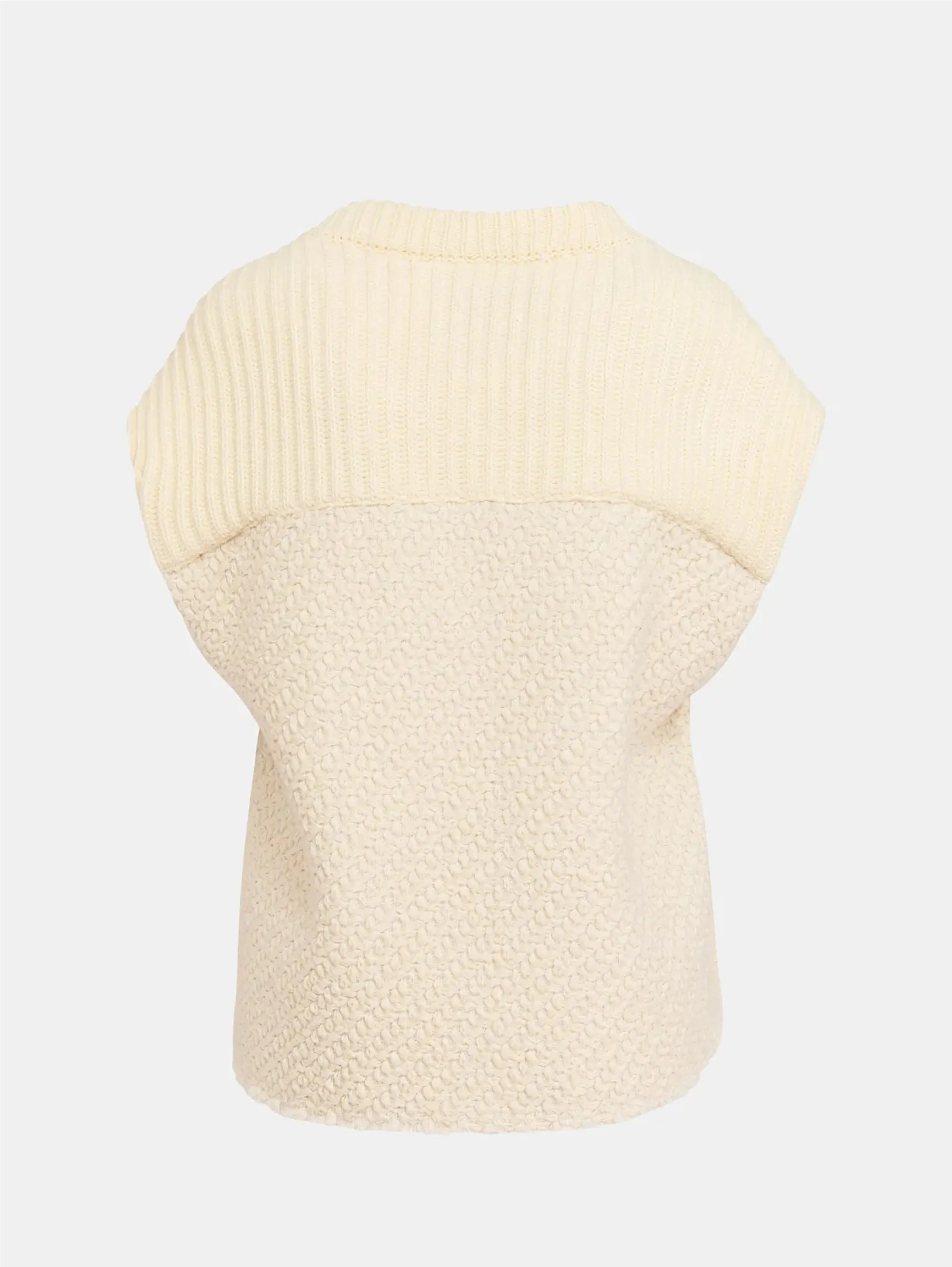 Gilet in Tweed Bianco