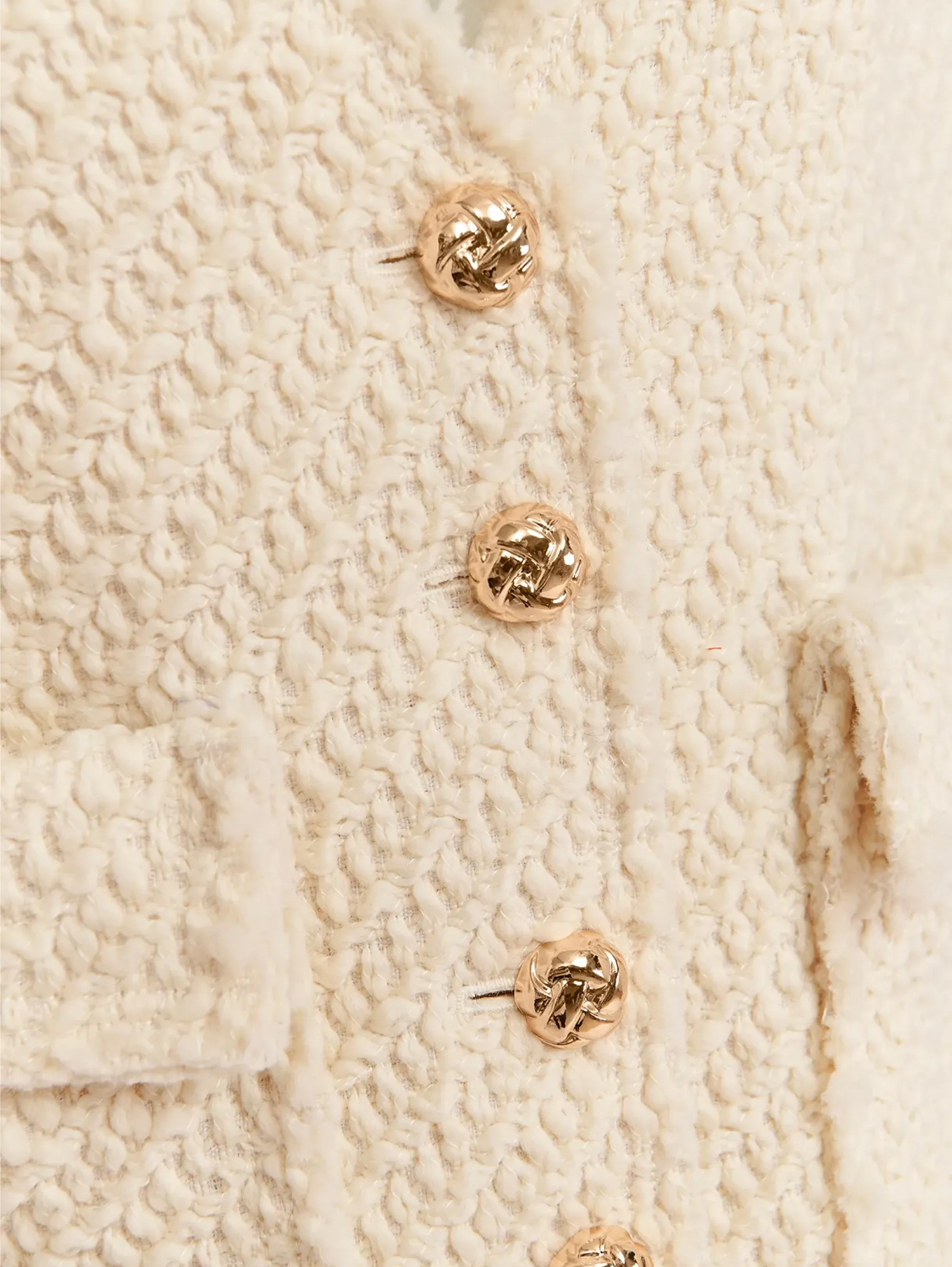 Gilet in Tweed Bianco