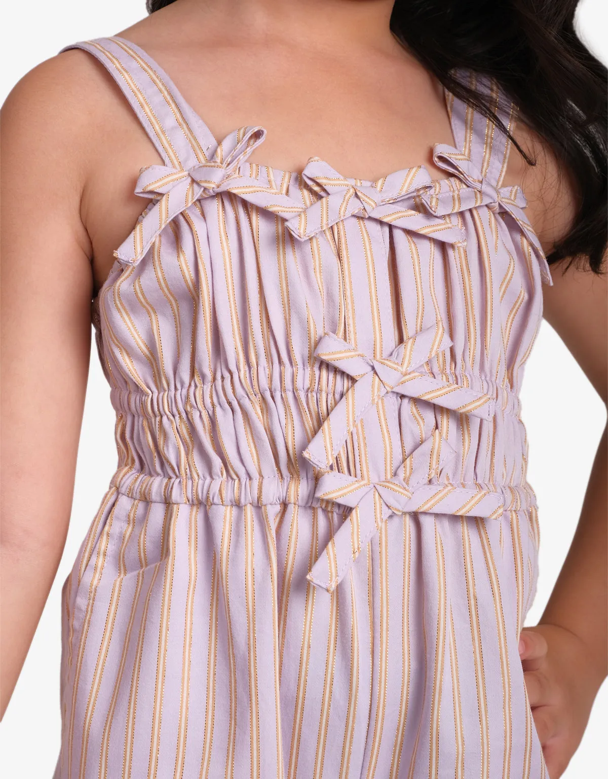 GIRLS STRAPPY STRIPES JUMPSUIT