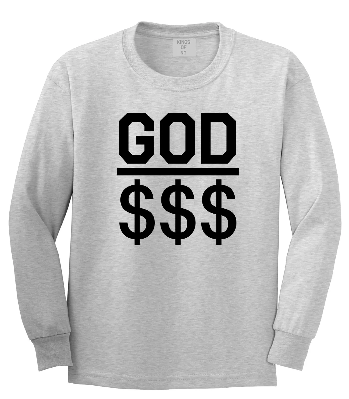God Over Money Mens Long Sleeve T-Shirt