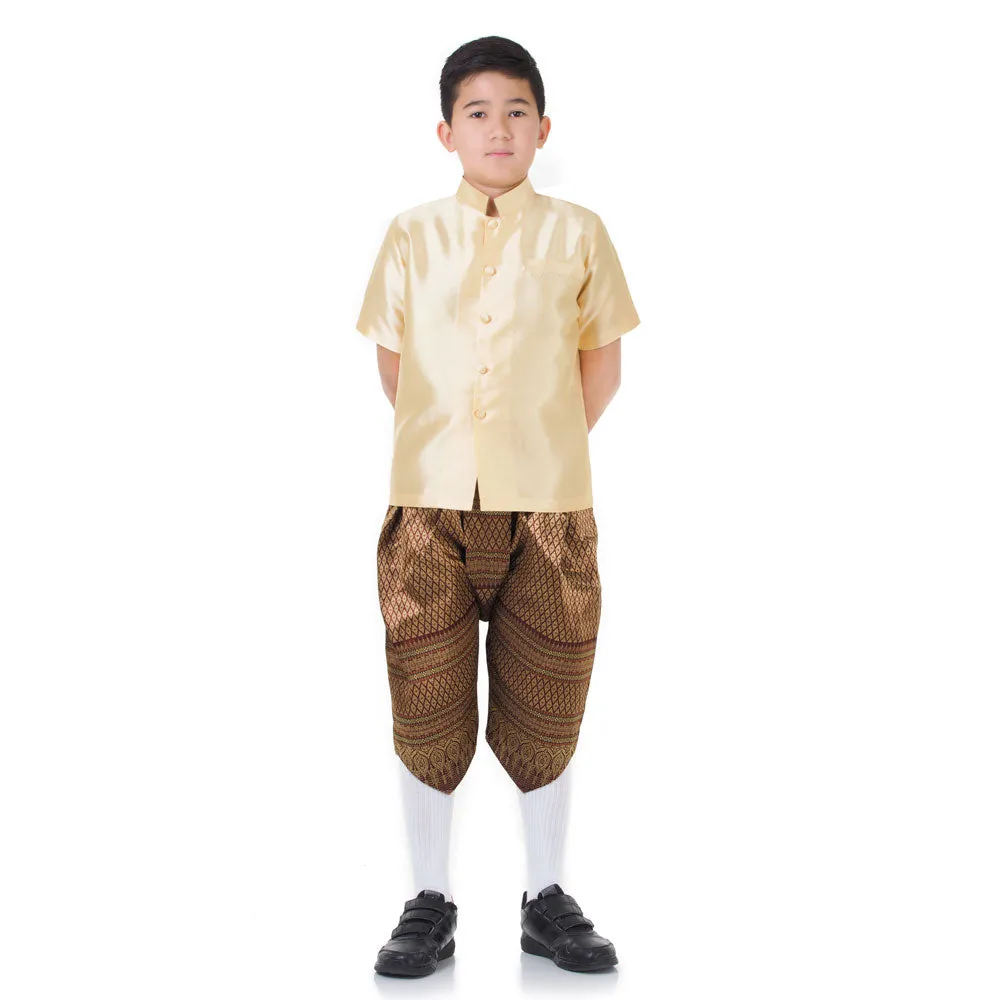 Golden Thai Boys Formal Ceremony Costume