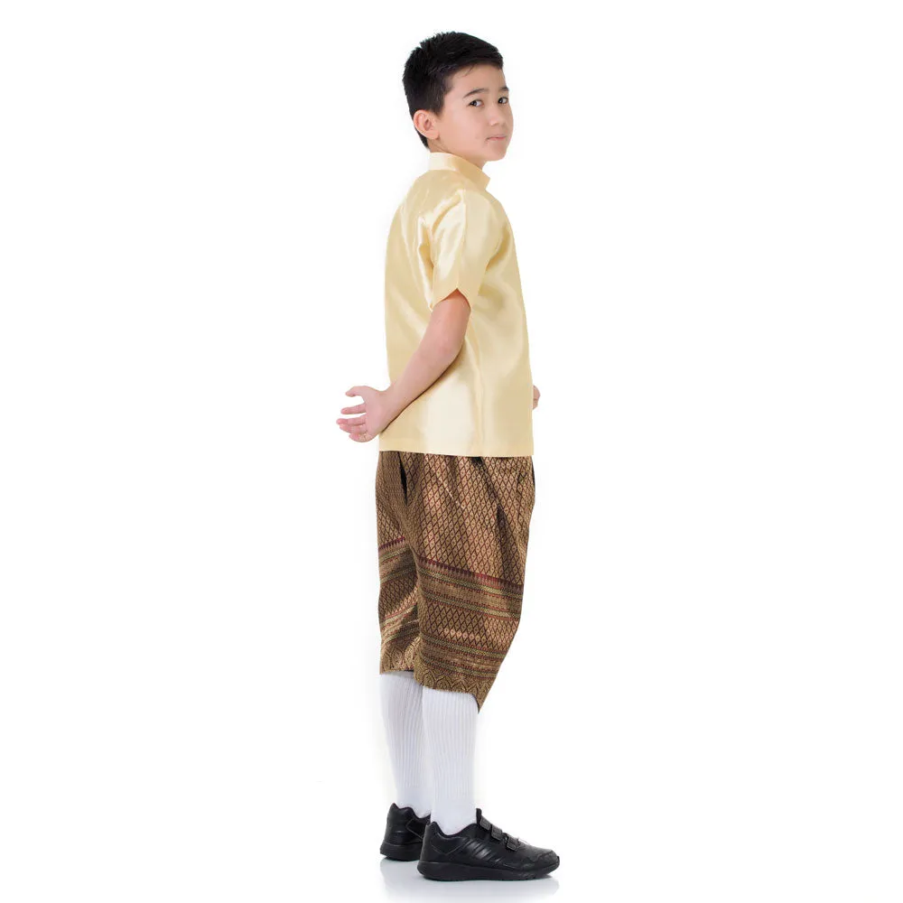 Golden Thai Boys Formal Ceremony Costume