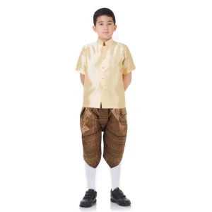 Golden Thai Boys Formal Ceremony Costume