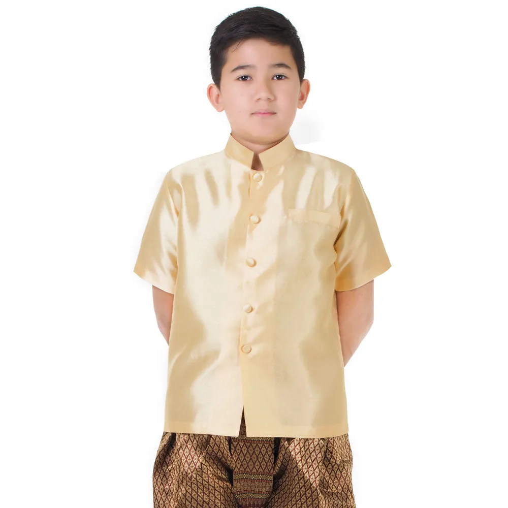 Golden Thai Boys Formal Ceremony Costume