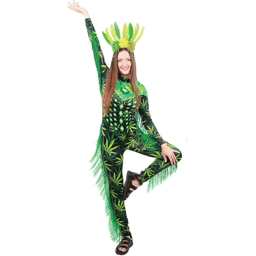 Grass Girl Jumpsuit Adult Costume