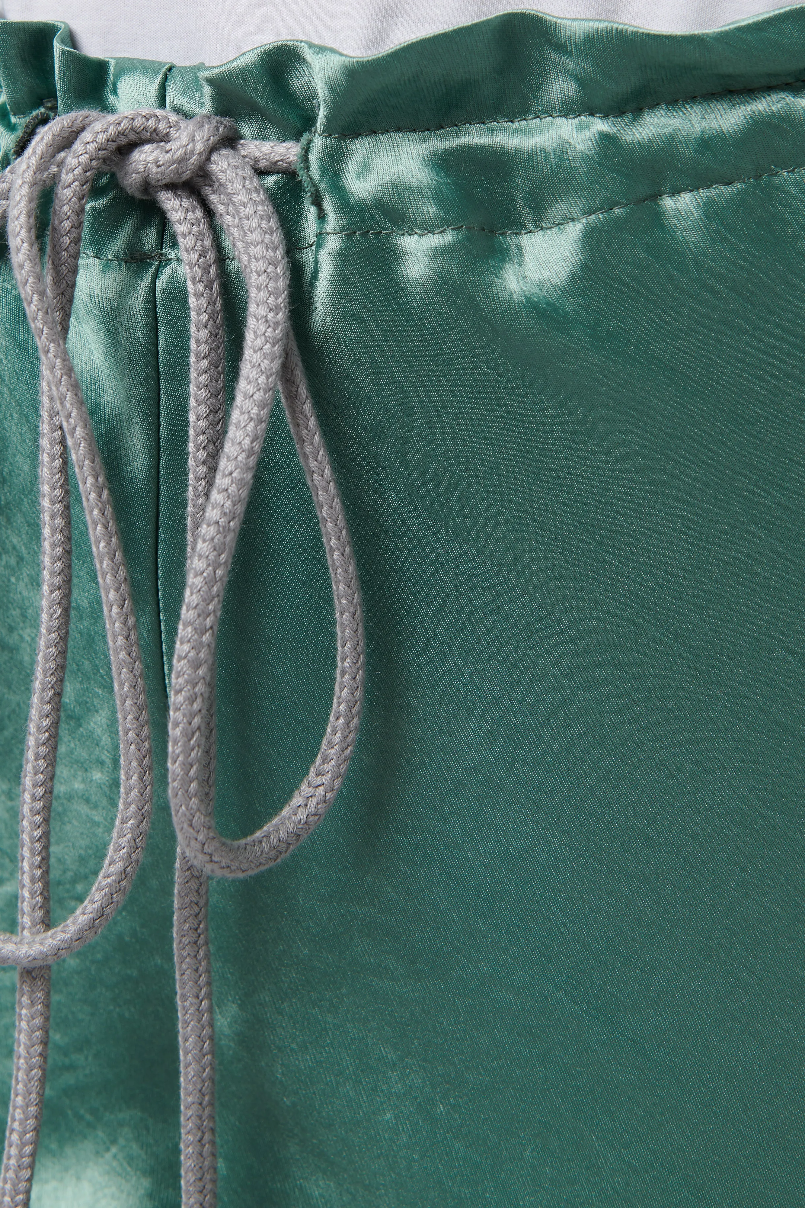 Green Bias Flared Pants