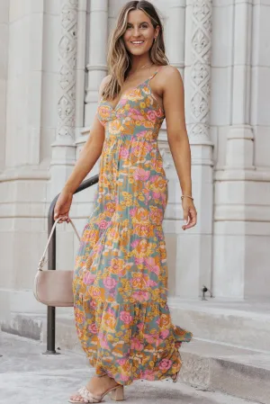 Groovy Vibes Bohemian Floral Print Jumpsuit