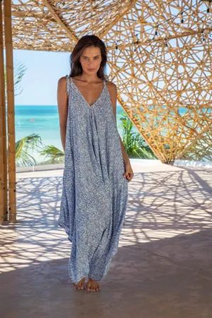 Gypsy Jumpsuit in Premium Mozambique Blue Snake