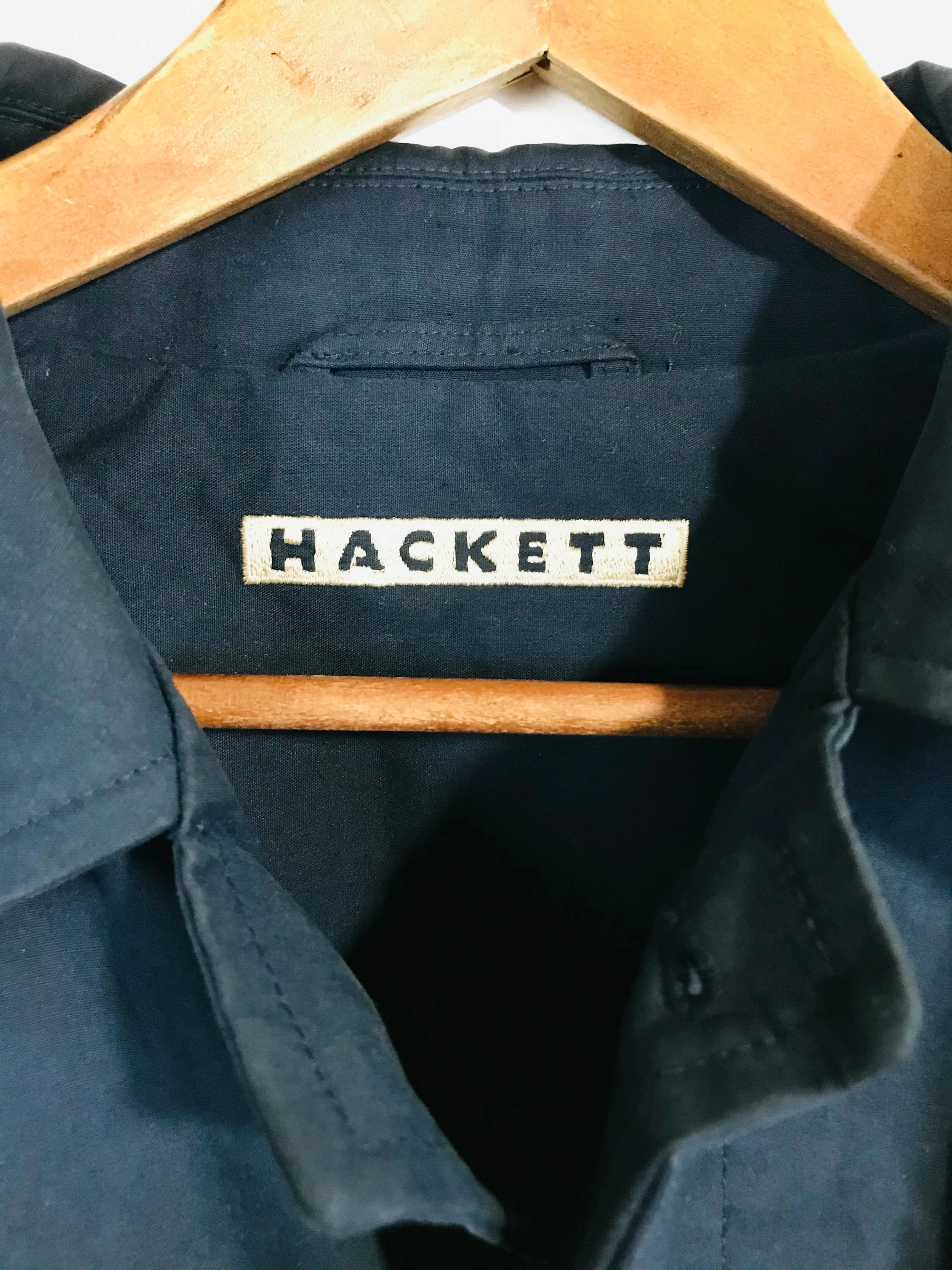 Hackett Men's Overcoat Coat | L | Blue