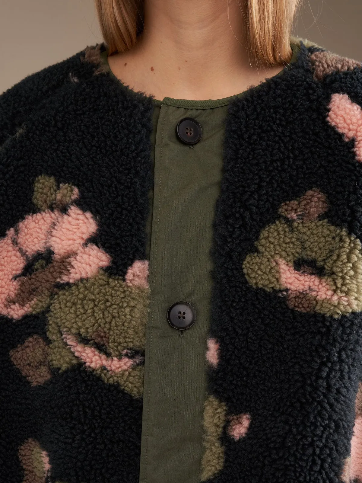 Hamon Coat Reversible- Black and Khaki
