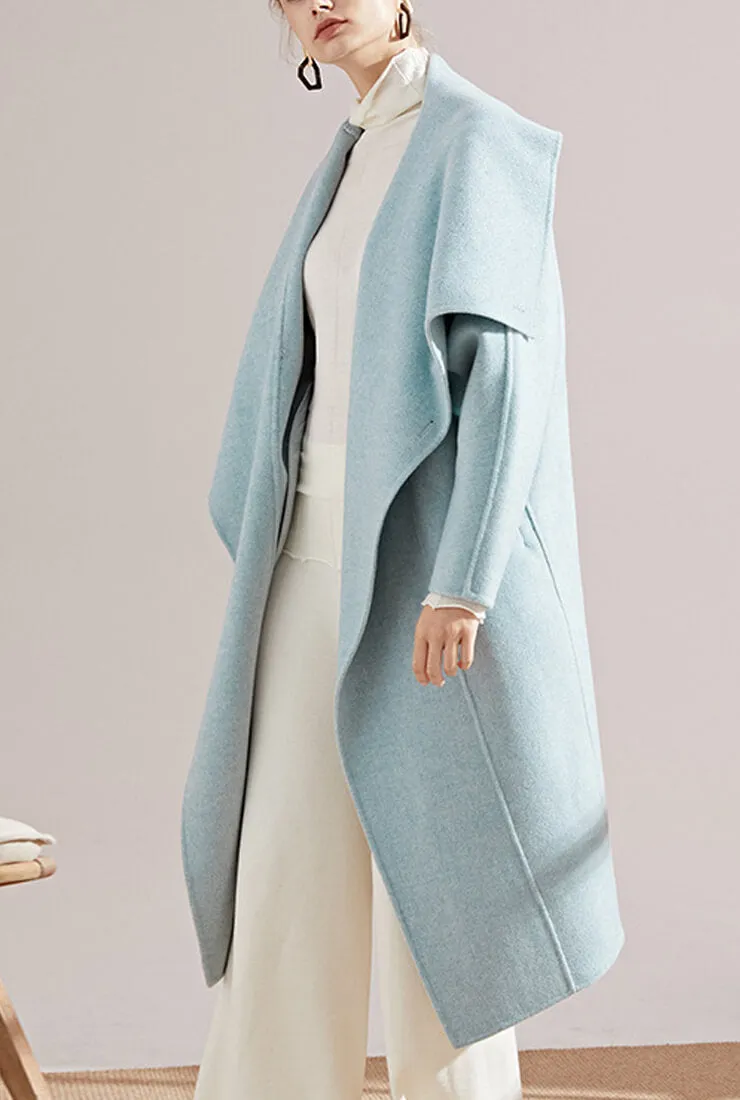 Hand Stitched Reversible Cashmere Wool Overcoat