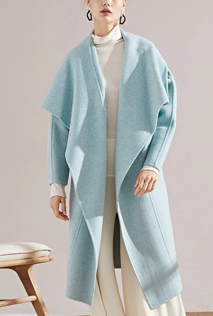 Hand Stitched Reversible Cashmere Wool Overcoat