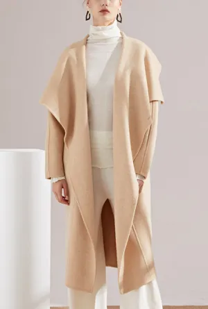 Hand Stitched Reversible Cashmere Wool Overcoat