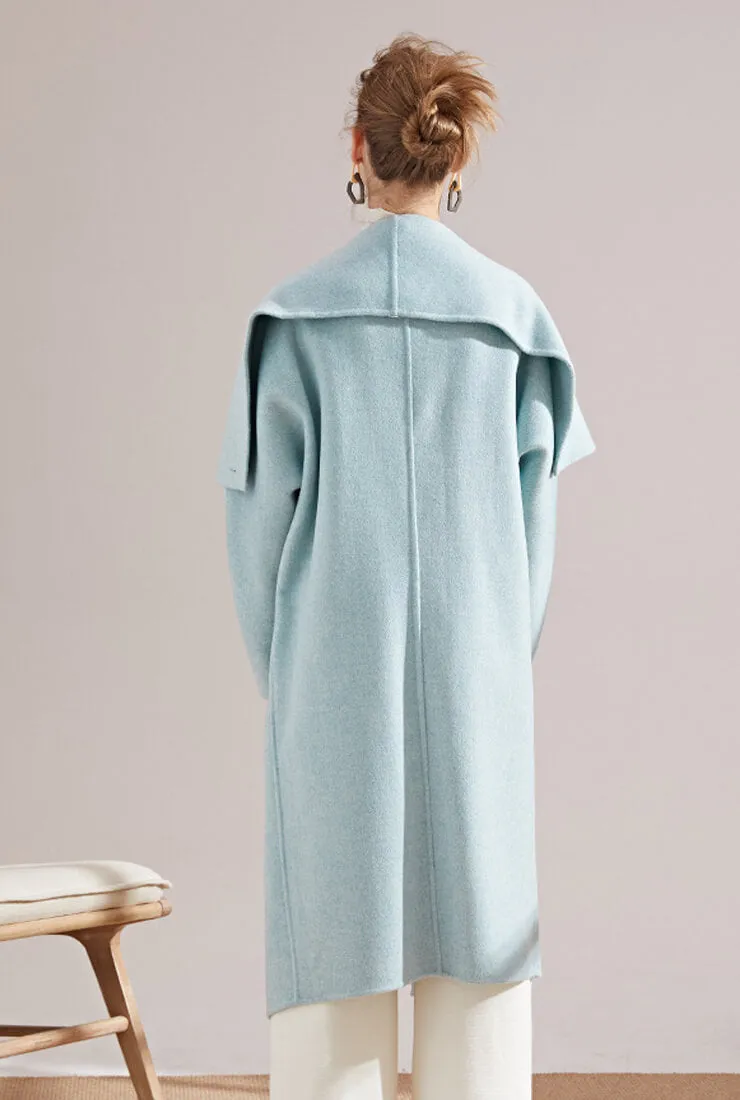 Hand Stitched Reversible Cashmere Wool Overcoat