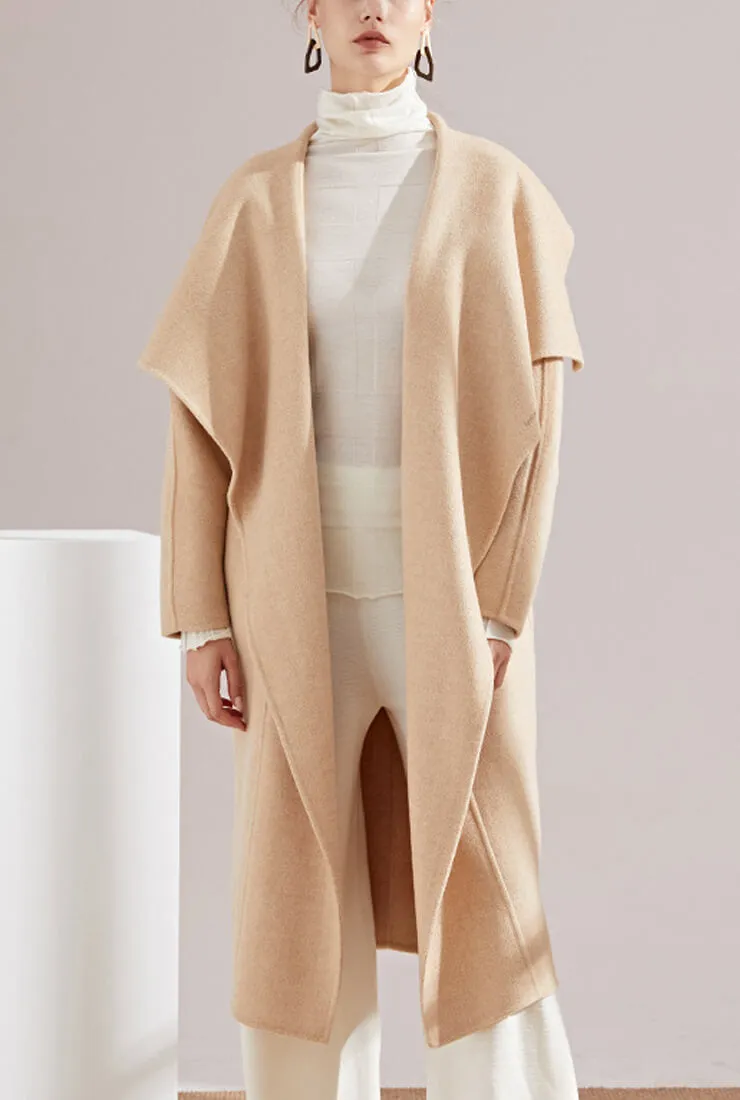 Hand Stitched Reversible Cashmere Wool Overcoat