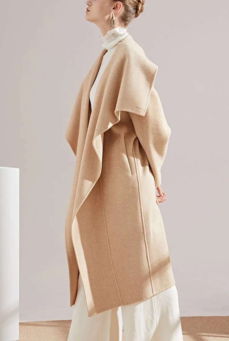 Hand Stitched Reversible Cashmere Wool Overcoat