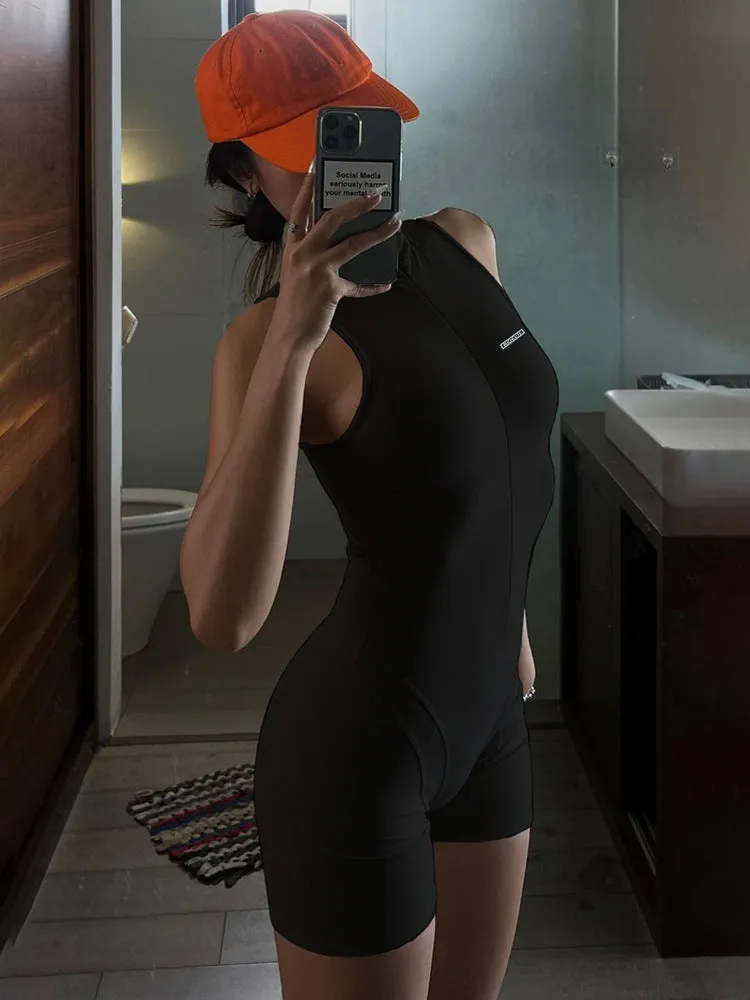 HJP1044 Solid Sports Fitness Jumpsuit