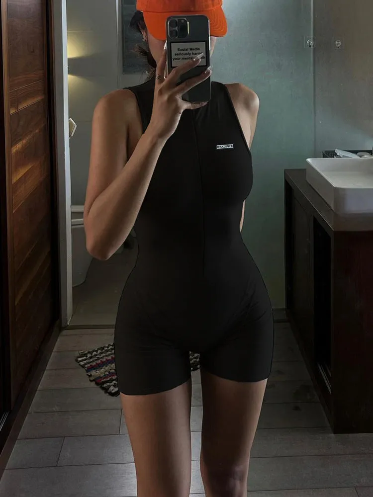 HJP1044 Solid Sports Fitness Jumpsuit