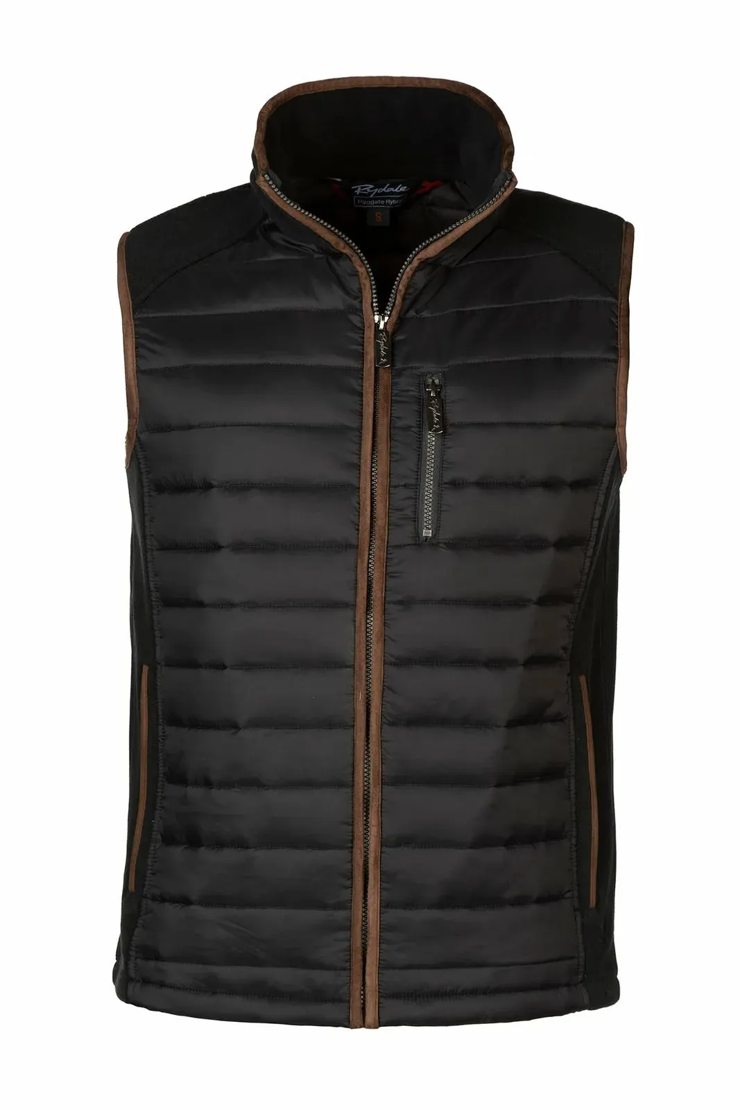 Huggate Hybrid Fleece Gilet Marl Navy