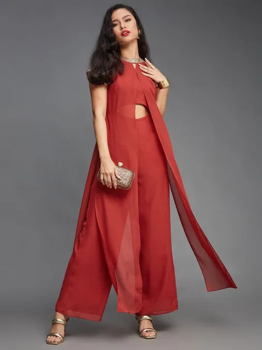 Indo Western Embellished Sequinned Jumpsuit For Women