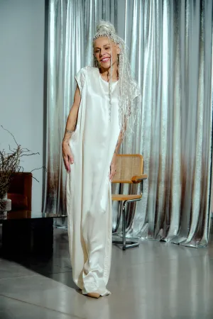 Ivory Satin Jumpsuit