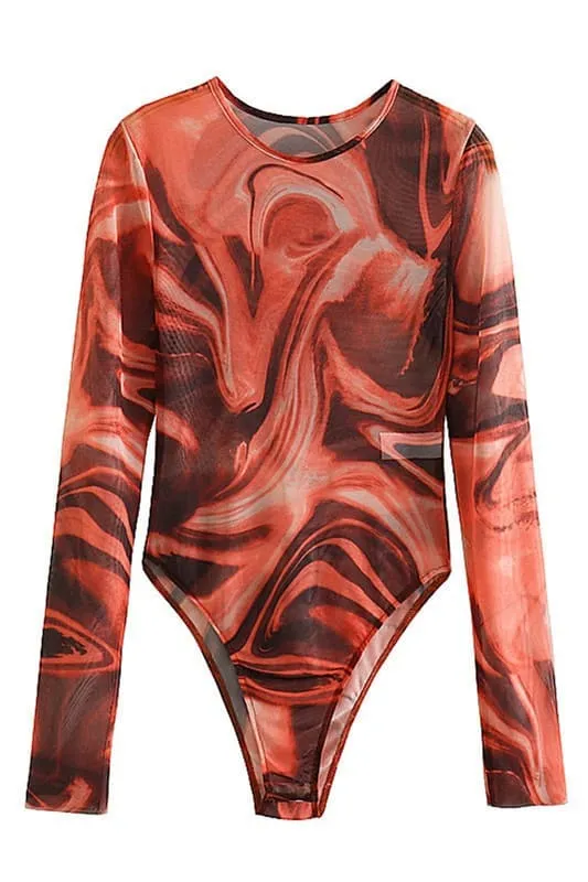 JA952 Multi Colour Print Bodysuit