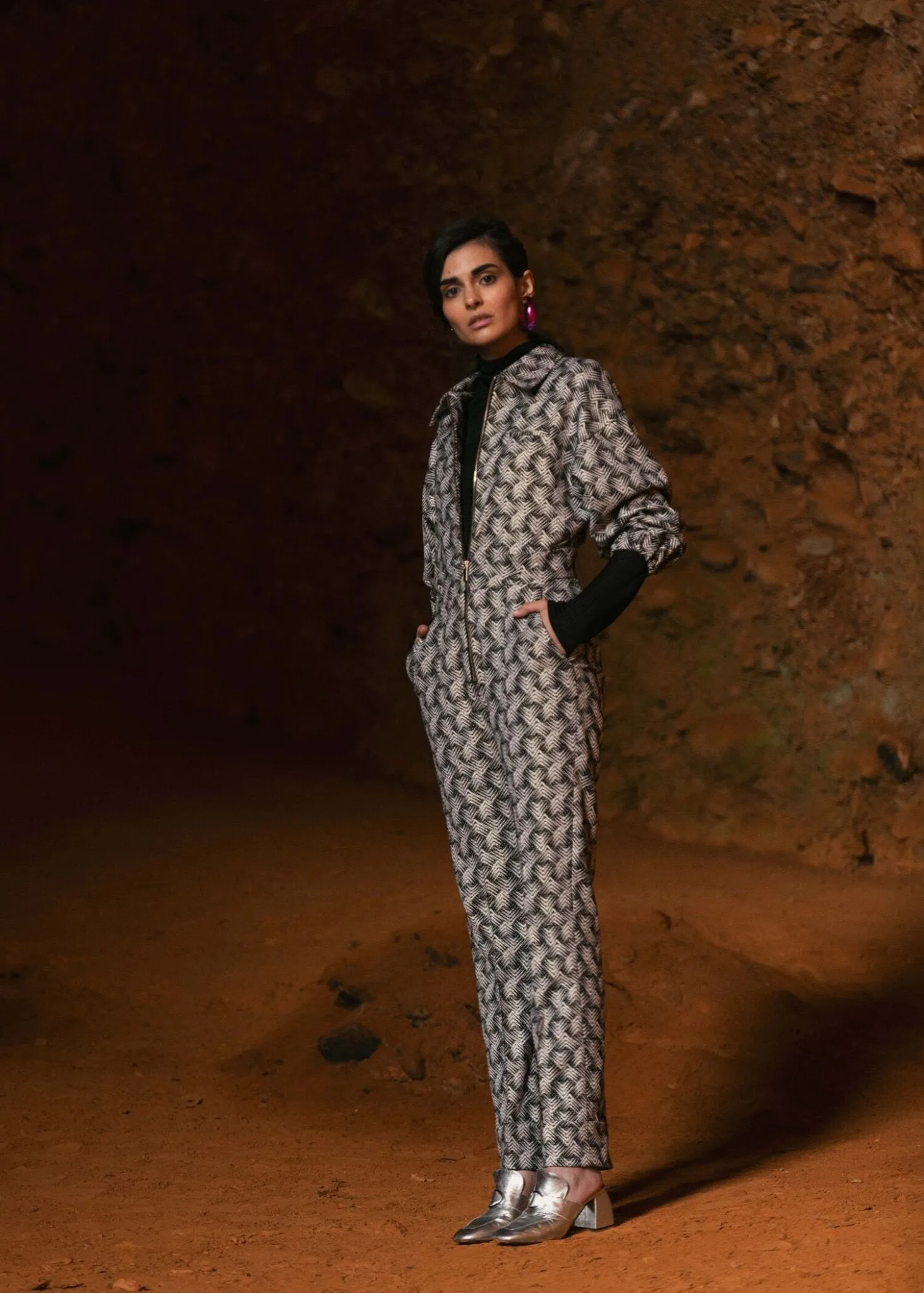 Jacquard Glitter Jumpsuit