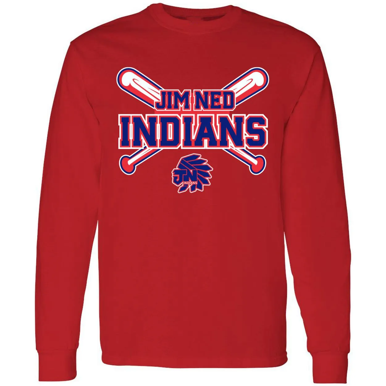 Jim Ned Indians - Baseball/Softball Long Sleeve T-Shirt