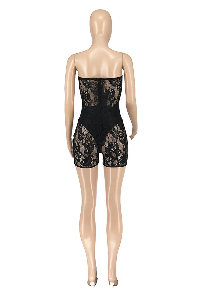 JM0114 Strapless Lace Rompers
