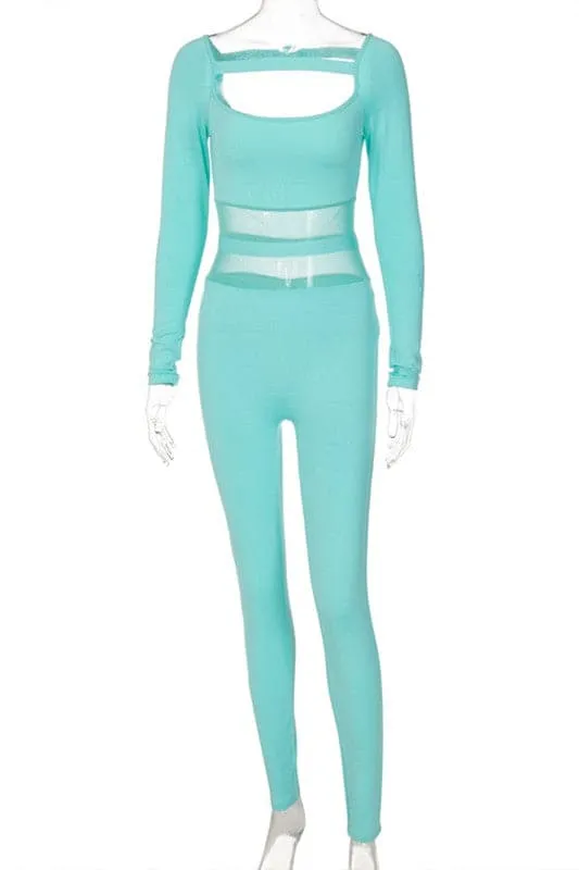JX013 Long Sleeve Bodycon Jumpsuits
