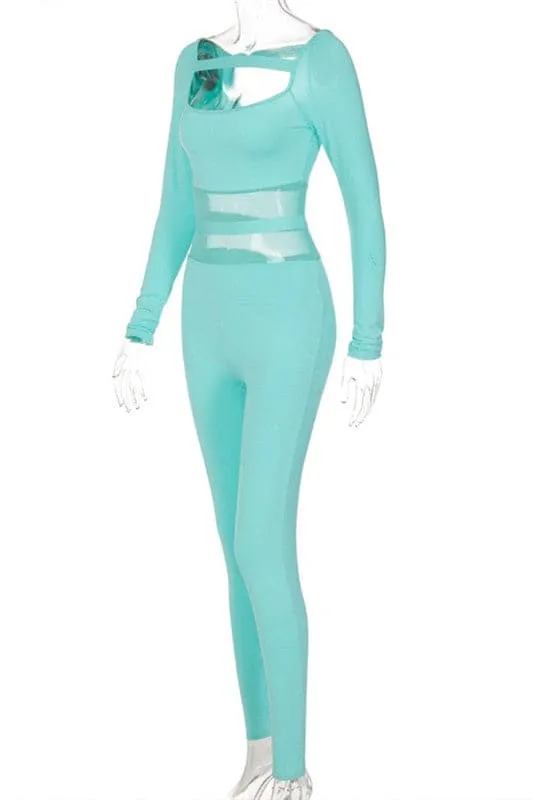 JX013 Long Sleeve Bodycon Jumpsuits