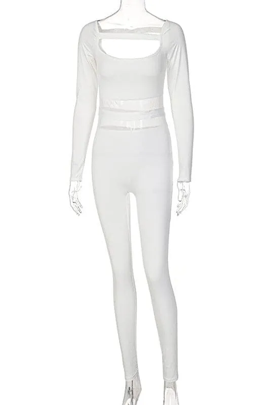 JX013 Long Sleeve Bodycon Jumpsuits