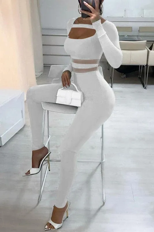 JX013 Long Sleeve Bodycon Jumpsuits