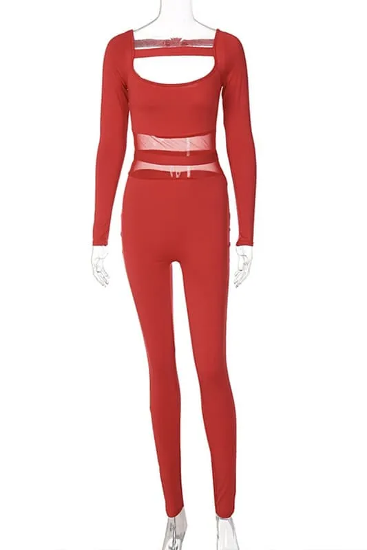 JX013 Long Sleeve Bodycon Jumpsuits