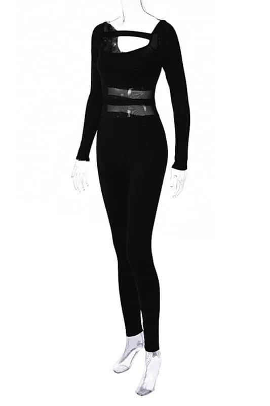 JX013 Long Sleeve Bodycon Jumpsuits