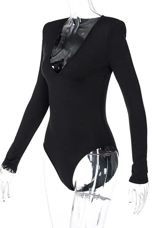 JX940 Deep V Neck Slim Fit Jumpsuit