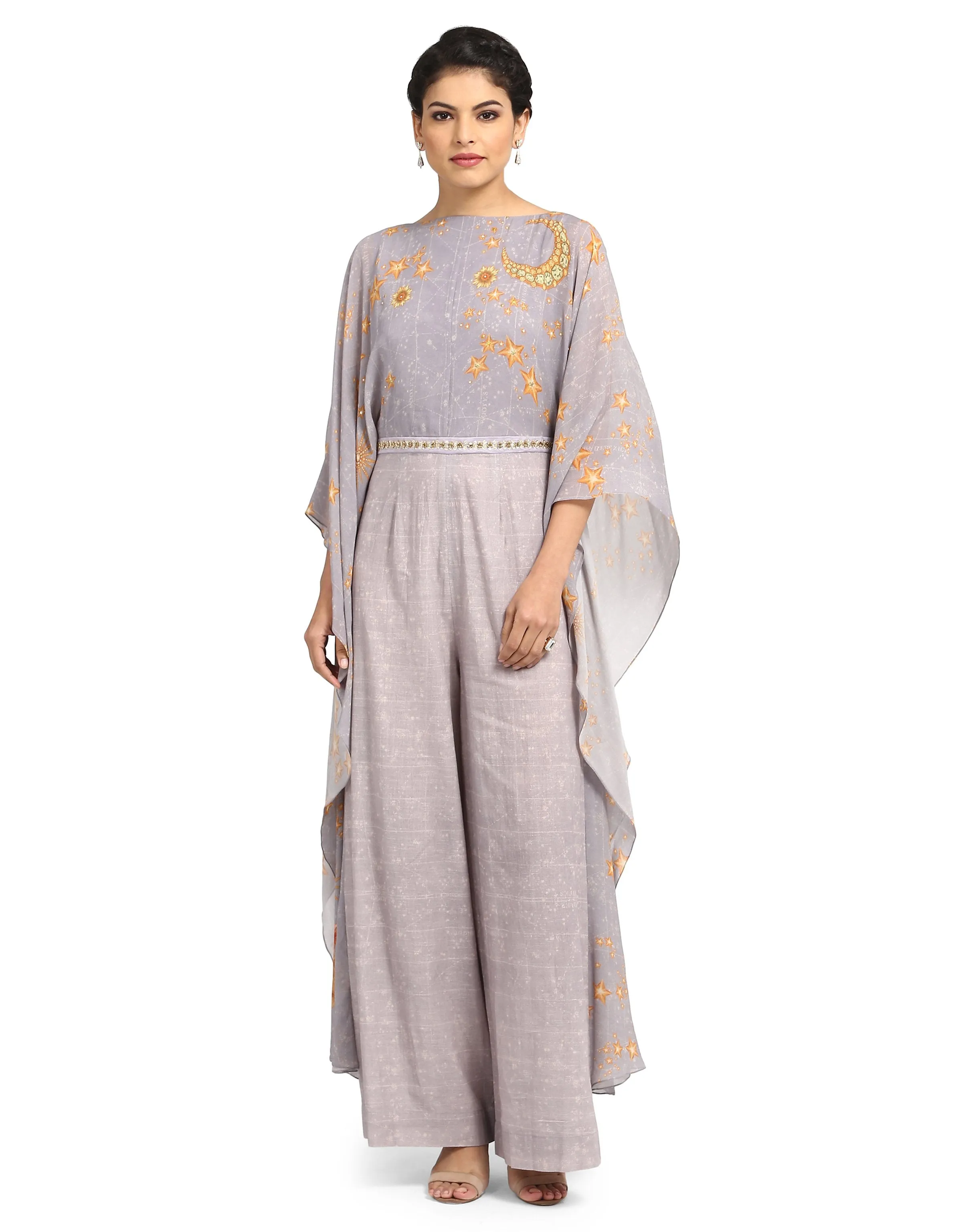 Kaftan Style Jumpsuit- Grey