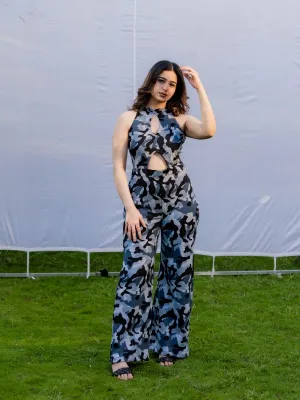 Kylie Cut-out Camo Jumpsuit