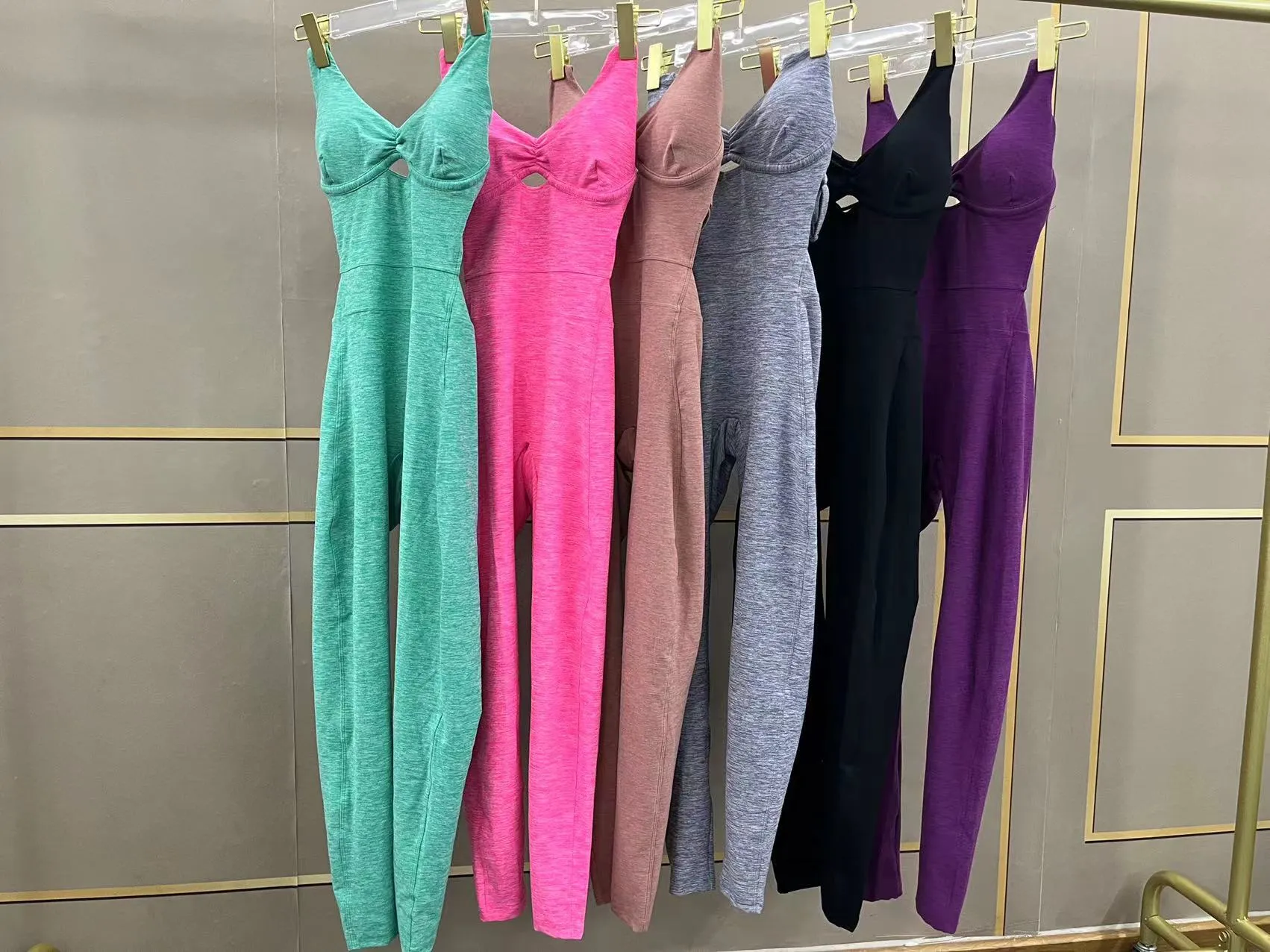 MB FASHION SEXY CROSS BACKLESS YOGA JUMPSUIT 1320LY