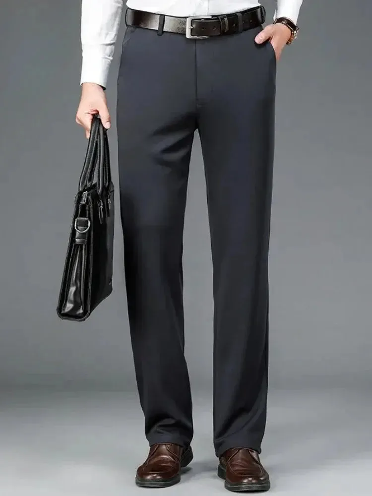 Men's Fall Straight Pants w/ High Waist