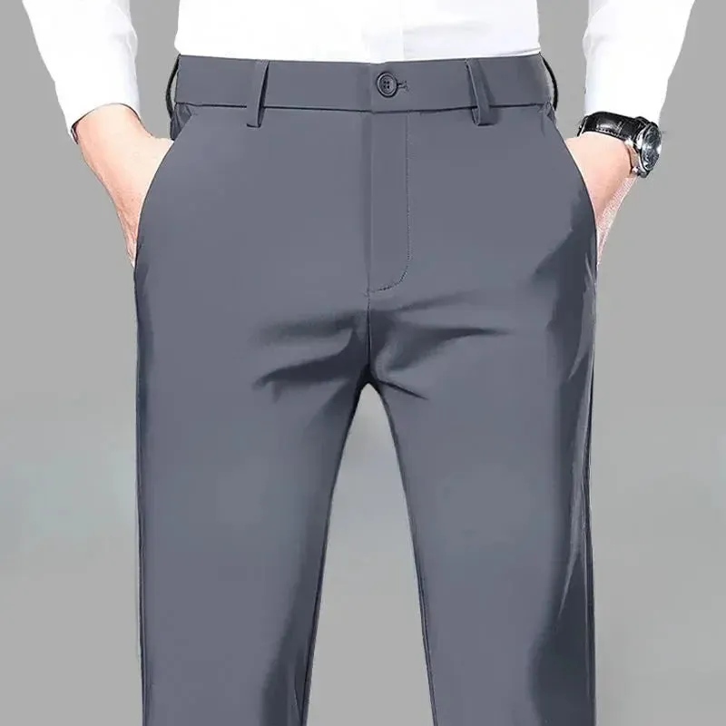 Men's Fall Straight Pants w/ High Waist